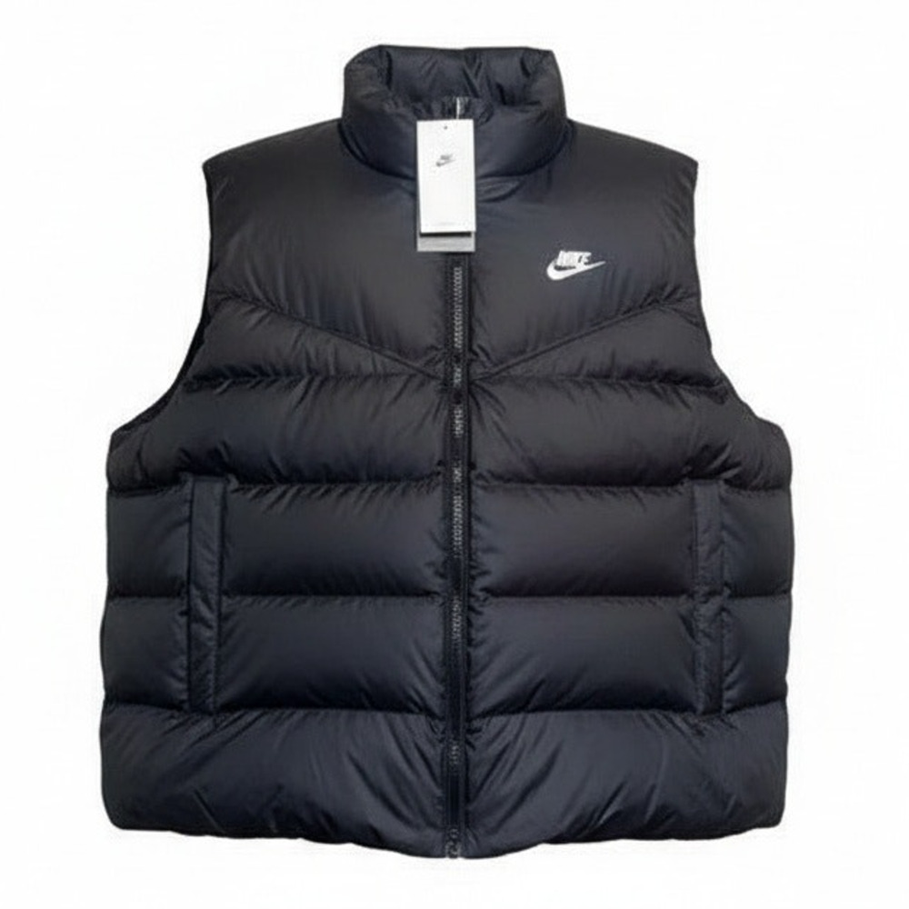 NWT Nike Sportswear Therma-FIT Windrunner Puffer‎ Vest Womens 2XL Black